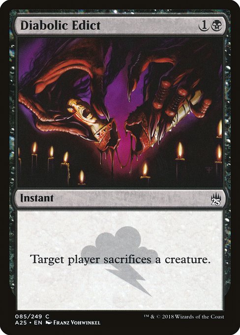 【Foil】【EN】悪魔の布告/Diabolic Edict [A25] 黒C No.85