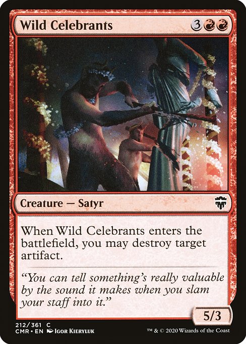 【Foil】【EN】野蛮な祝賀者/Wild Celebrants [CMR] 赤C No.212