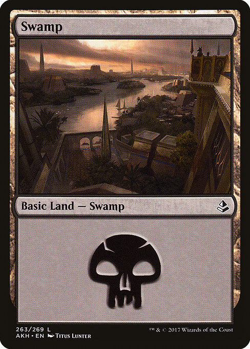 【Foil】【EN】沼/Swamp [AKH] 無C No.263