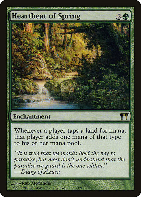 【Foil】【EN】春の鼓動/Heartbeat of Spring [CHK] 緑R No.212