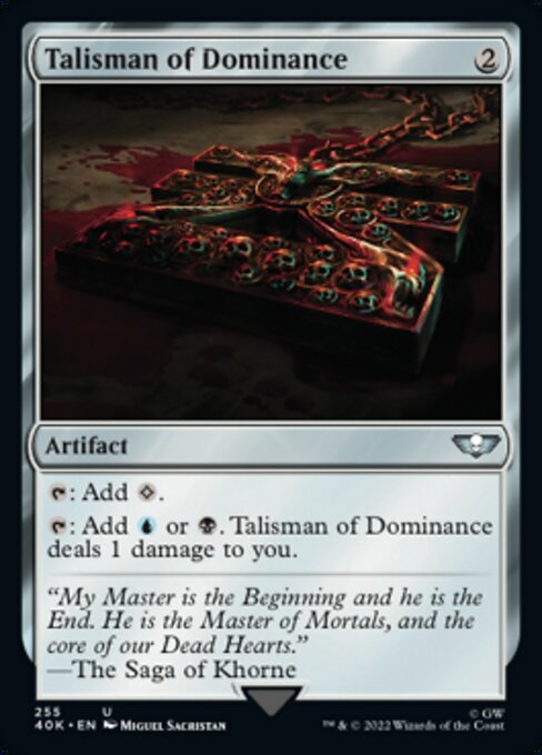 【Foil】【EN】威圧のタリスマン/Talisman of Dominance [40K] 茶U No.255★