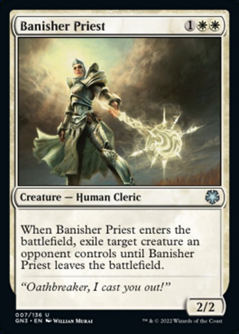 【EN】放逐する僧侶/Banisher Priest [GN3] 白U No.7