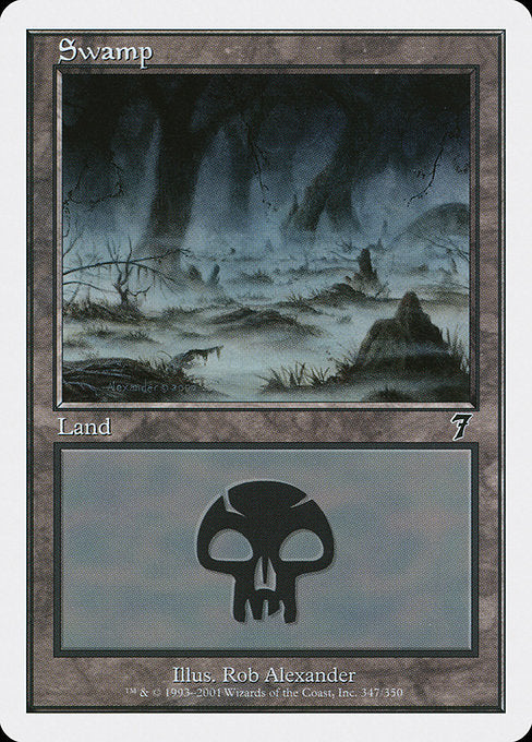 【Foil】【EN】沼/Swamp [7ED] 無C No.347