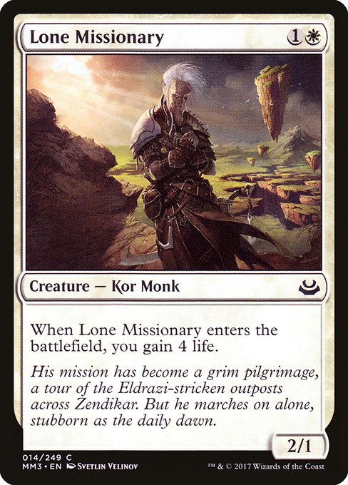 【Foil】【EN】孤独な宣教師/Lone Missionary [MM3] 白C No.14