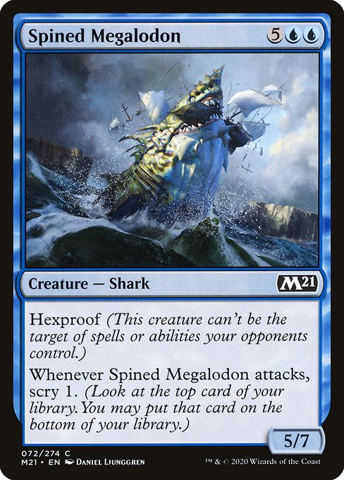 【Foil】【EN】有刺メガロドン/Spined Megalodon [M21] 青C No.72