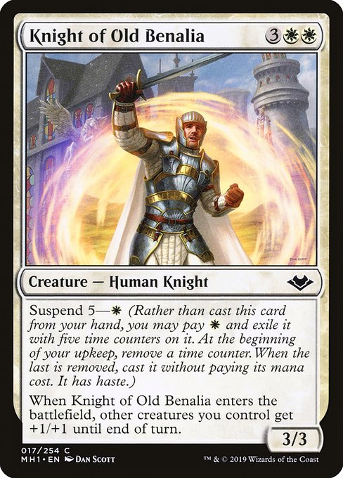 【EN】旧ベナリアの騎士/Knight of Old Benalia [MH1] 白C No.17