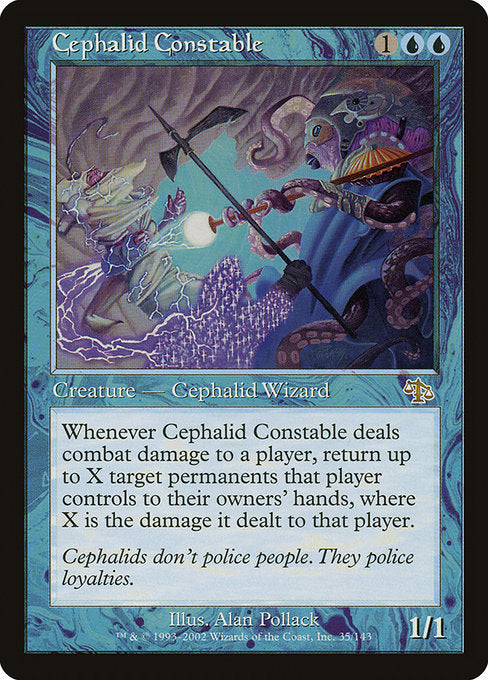 【Foil】【EN】セファリッドの警官/Cephalid Constable [JUD] 青R No.35