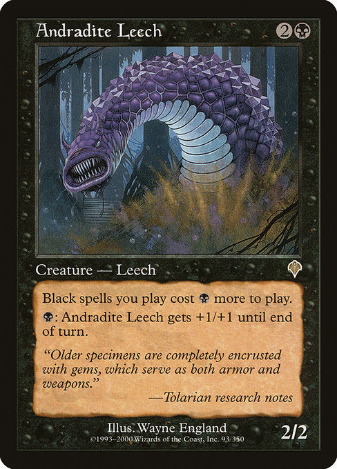 【Foil】【EN】ざくろ石のヒル/Andradite Leech [INV] 黒R No.93