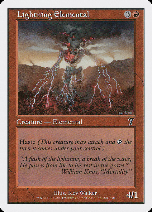 【EN】稲妻の精霊/Lightning Elemental [7ED] 赤C No.201
