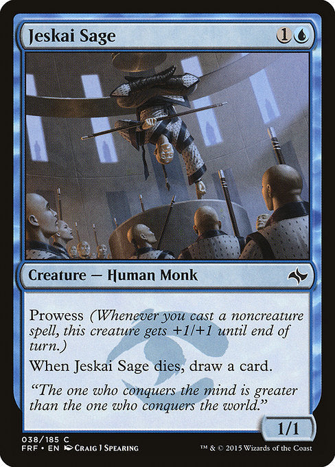 【Foil】【EN】ジェスカイの賢者/Jeskai Sage [FRF] 青C No.38