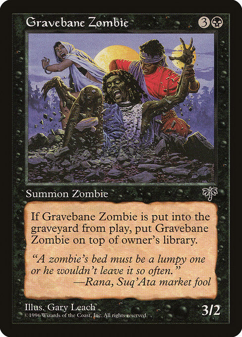 【EN】墓いらずのゾンビ/Gravebane Zombie [MIR] 黒C No.127
