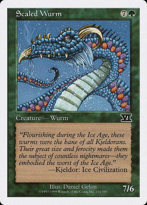 【EN】甲鱗のワーム/Scaled Wurm [6ED] 緑C No.251