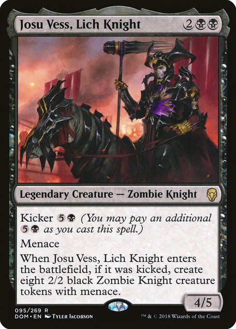 【Foil】【EN】リッチの騎士、ジョス・ヴェス/Josu Vess, Lich Knight [DOM] 黒R No.95