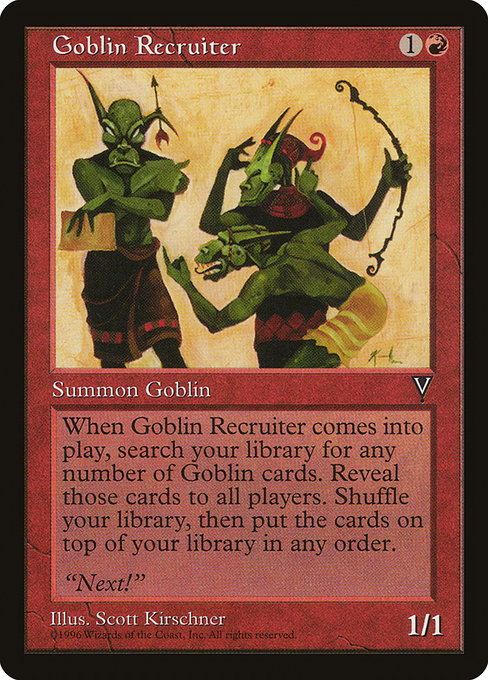 【EN】ゴブリン徴募兵/Goblin Recruiter [VIS] 赤U No.80