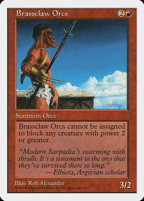 【EN】真鍮爪のオーク/Brassclaw Orcs [5ED] 赤C No.213