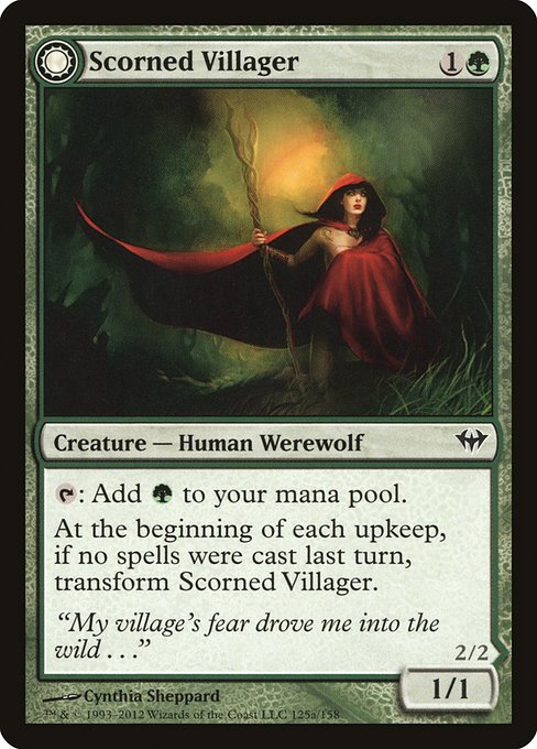 【Foil】【EN】Scorned Villager // Moonscarred Werewolf [DKA] 混C No.125