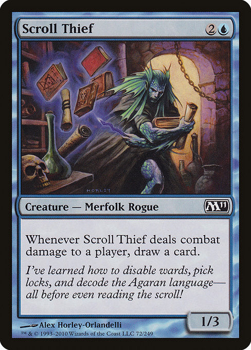 【Foil】【EN】巻物泥棒/Scroll Thief [M11] 青C No.72