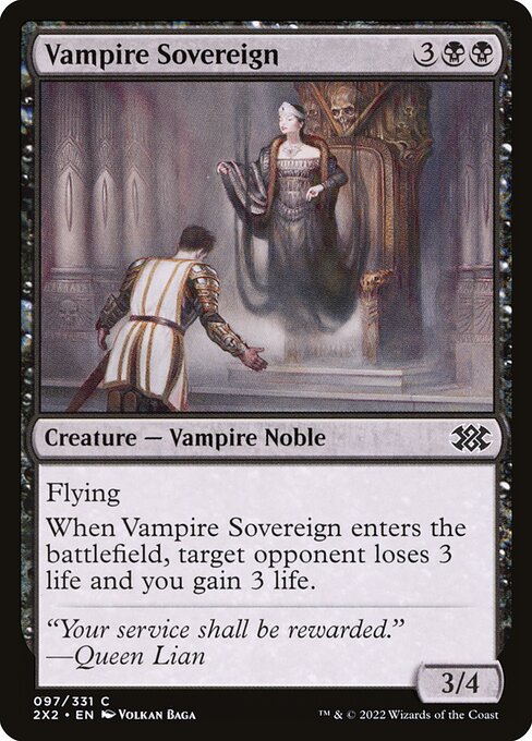 【Foil】【EN】吸血鬼の君主/Vampire Sovereign [2X2] 黒C No.97