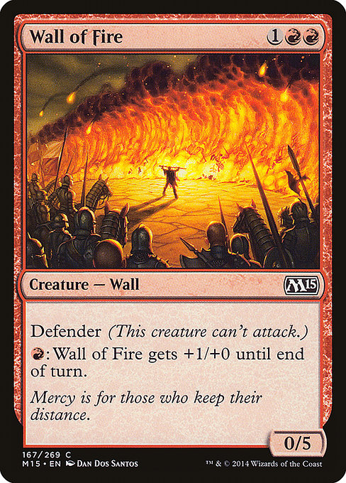 【Foil】【EN】炎の壁/Wall of Fire [M15] 赤C No.167
