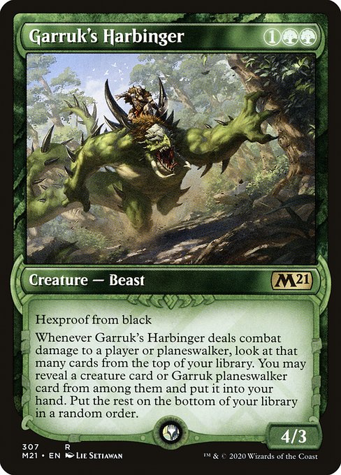 【Foil】【EN】ガラクの先触れ/Garruk's Harbinger [M21] 緑R No.307