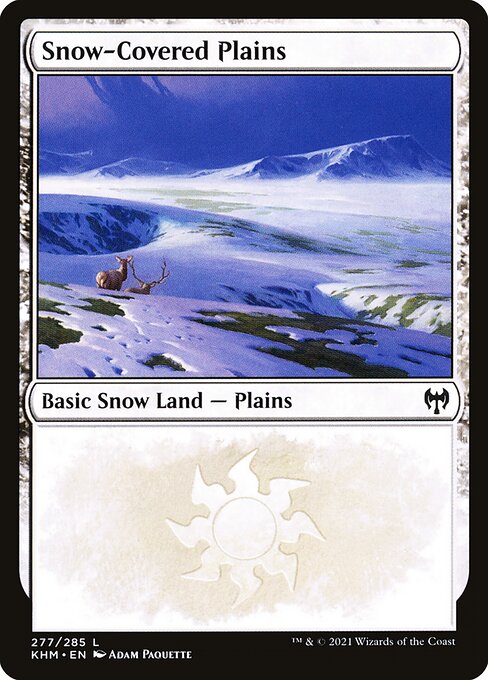 【Foil】【EN】冠雪の平地/Snow-Covered Plains [KHM] 無C No.277