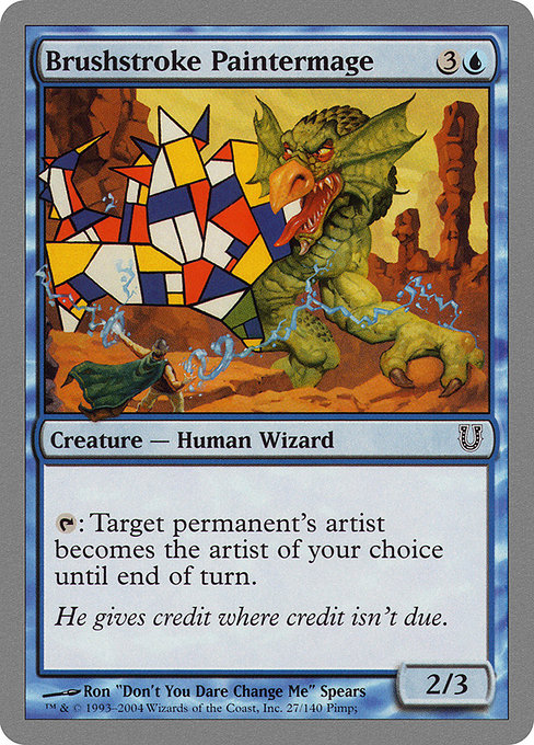 【Foil】【EN】Brushstroke Paintermage [UNH] 青C No.27