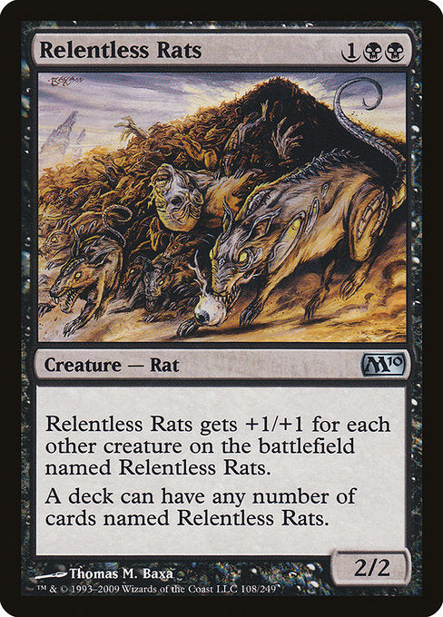 【EN】執拗なネズミ/Relentless Rats [M10] 黒U No.108