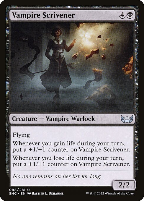 【EN】吸血鬼の公証人/Vampire Scrivener [SNC] 黒U No.98
