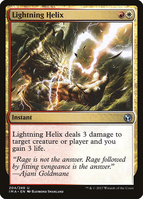 【Foil】【EN】稲妻のらせん/Lightning Helix [IMA] 金U No.204