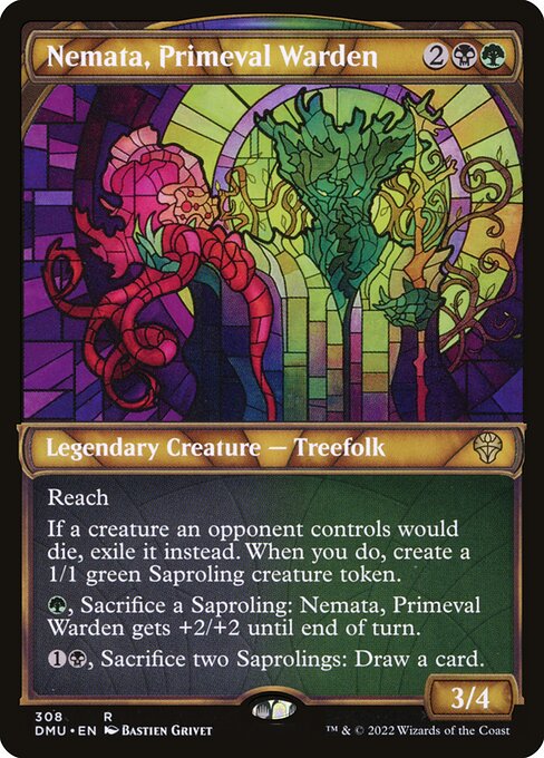 【Foil】【EN】太古の番人、ネマタ/Nemata, Primeval Warden [DMU] 金R No.308