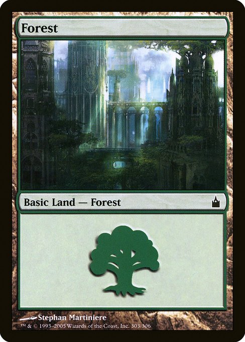 【Foil】【EN】森/Forest [RAV] 無C No.303