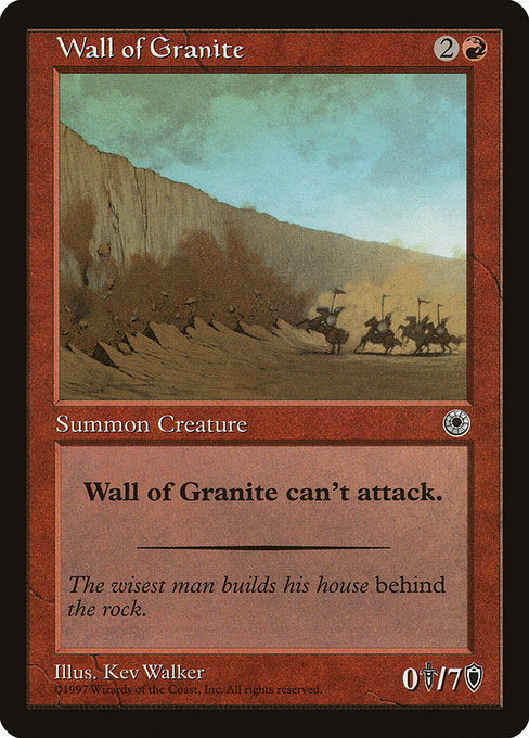 【EN】花崗岩の壁/Wall of Granite [POR] 赤U No.155