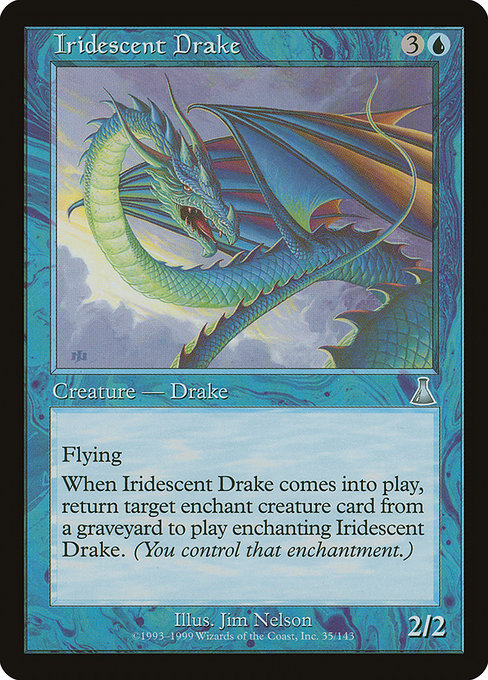 【Foil】【EN】玉虫色のドレイク/Iridescent Drake [UDS] 青U No.35