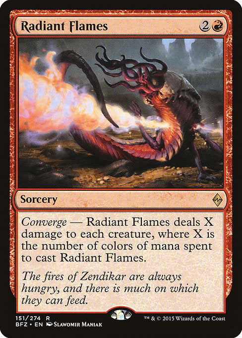 【Foil】【EN】光輝の炎/Radiant Flames [BFZ] 赤R No.151