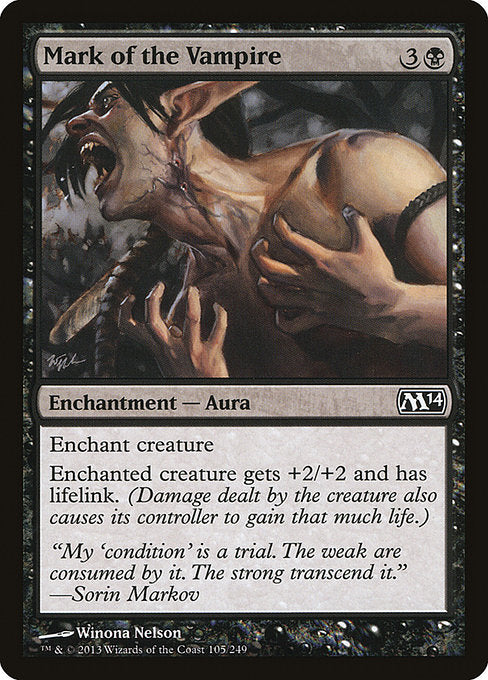 【Foil】【EN】吸血鬼の印/Mark of the Vampire [M14] 黒C No.105