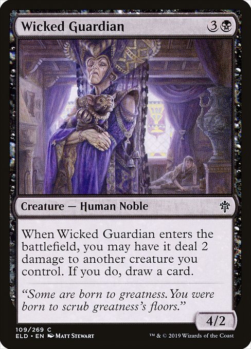 【Foil】【EN】意地悪な後見人/Wicked Guardian [ELD] 黒C No.109