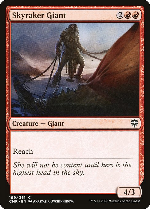 【Foil】【EN】空荒らしの巨人/Skyraker Giant [CMR] 赤C No.199