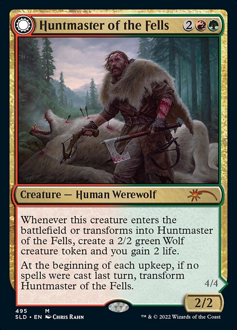 【Foil】【EN】Huntmaster of the Fells // Ravager of the Fells [SLD] 白M No.495