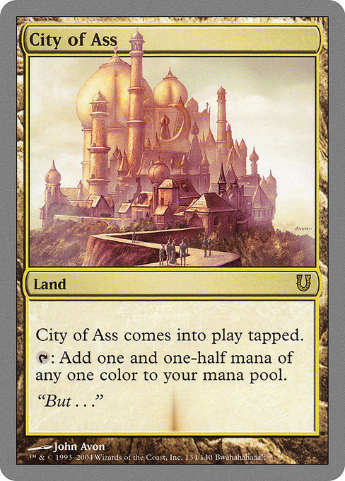 【Foil】【EN】City of Ass [UNH] 無R No.134