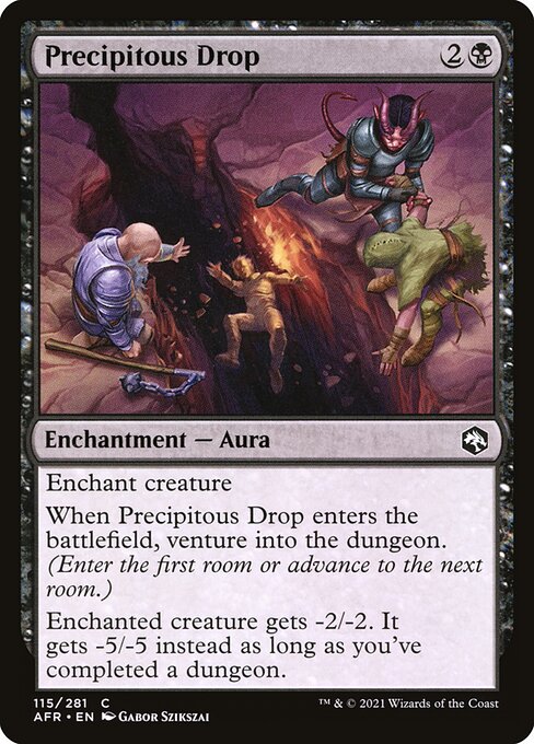 【Foil】【EN】急な落下/Precipitous Drop [AFR] 黒C No.115