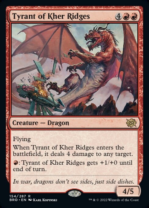 【Foil】【EN】カー峠の暴君/Tyrant of Kher Ridges [BRO] 赤R No.154