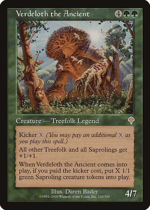 【Foil】【EN】古木のヴァーデロス/Verdeloth the Ancient [INV] 緑R No.220