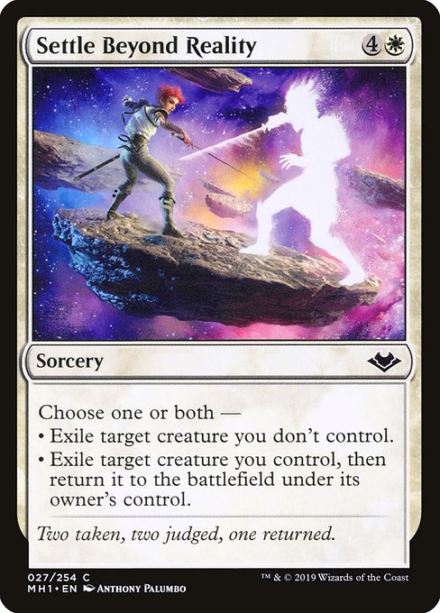 【Foil】【EN】超現実的決着/Settle Beyond Reality [MH1] 白C No.27