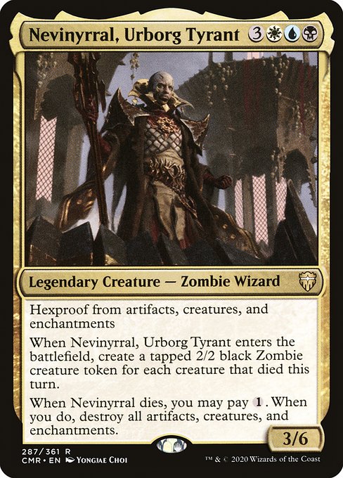 【Foil】【EN】アーボーグの暴君、ネビニラル/Nevinyrral, Urborg Tyrant [CMR] 金R No.287