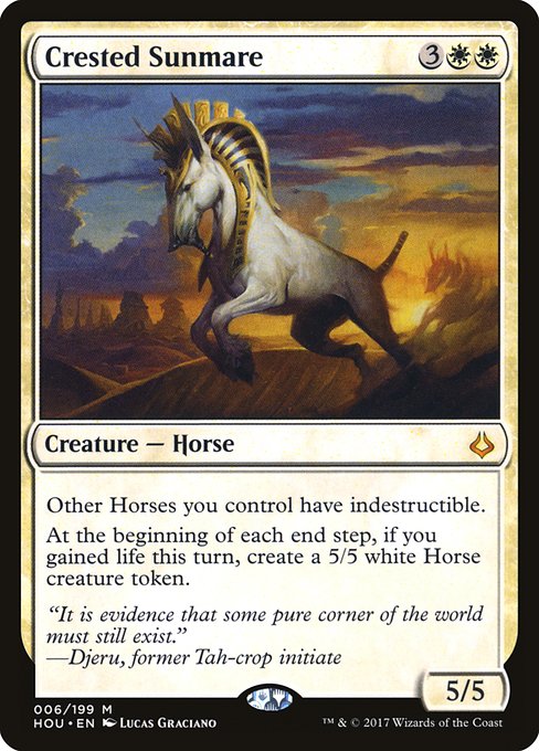 【Foil】【EN】冠毛の陽馬/Crested Sunmare [HOU] 白M No.6