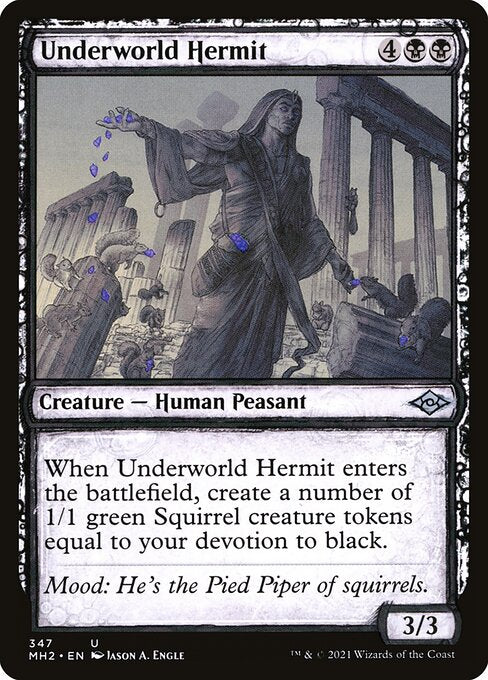 【ショーケース】【EN】死の国の隠遁者/Underworld Hermit [MH2] 黒U No.347