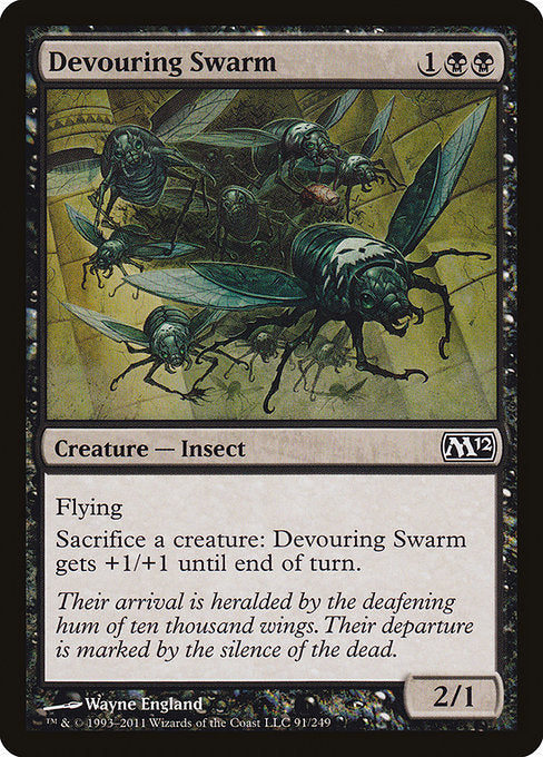 【Foil】【EN】貪る大群/Devouring Swarm [M12] 黒C No.91