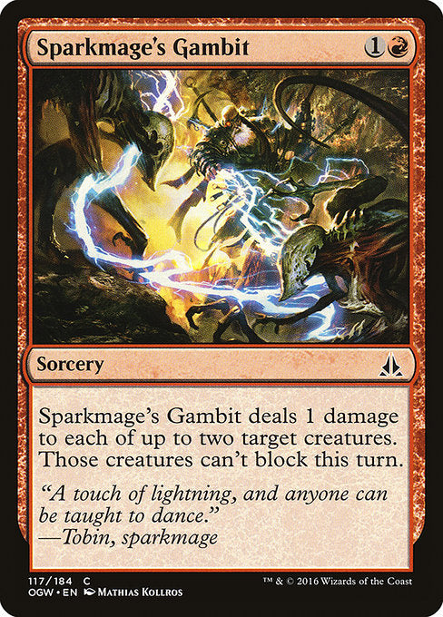 【Foil】【EN】火花魔道士の計略/Sparkmage's Gambit [OGW] 赤C No.117