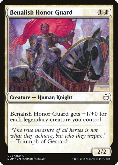 【Foil】【EN】ベナリアの儀仗兵/Benalish Honor Guard [DOM] 白C No.5