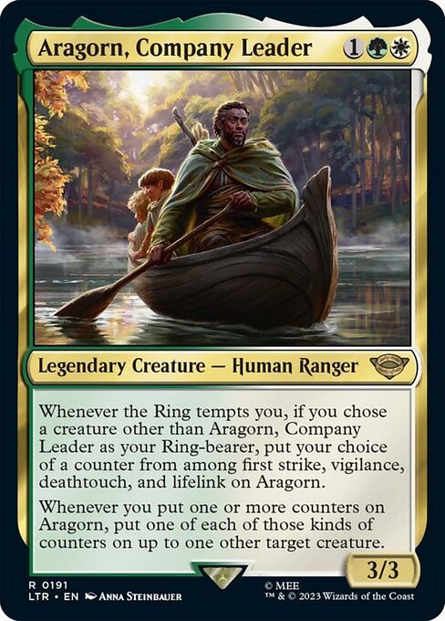 【Foil】【EN】一行のリーダー、アラゴルン/Aragorn, Company Leader [LTR] 金R No.191